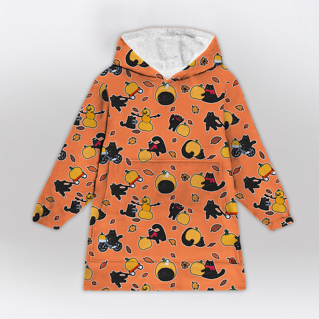 Rolling Cat Blanket Hoodie Snug Savvy