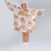 Load image into Gallery viewer, Cute Kawaii Corgi Blanket Hoodie
