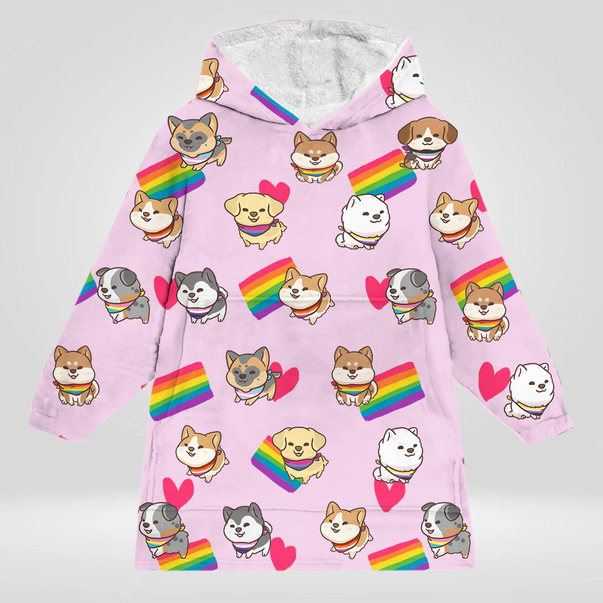 LGBTQ+ Puppy Blanket Hoodie