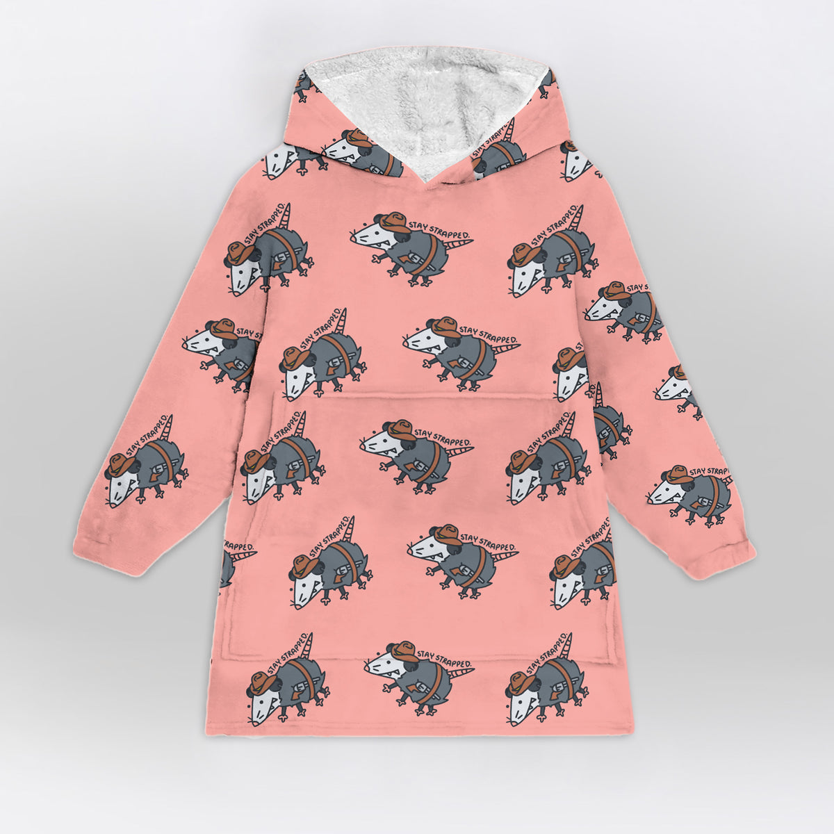 Opossum Cowboy Blanket Hoodie