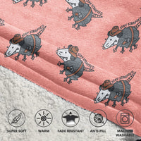 Load image into Gallery viewer, Opossum Cowboy Blanket Hoodie
