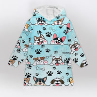 Load image into Gallery viewer, Woof Woof - Dog Mom Blanket Hoodie
