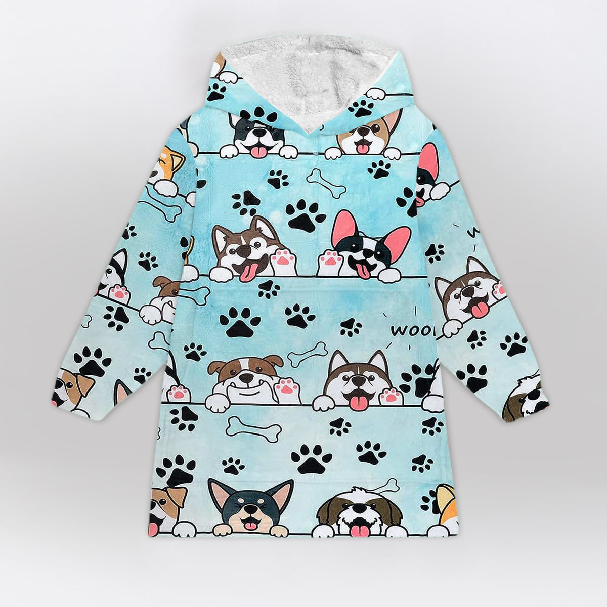 Woof Woof - Dog Mom Blanket Hoodie