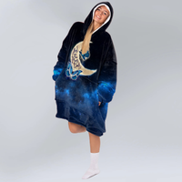 Load image into Gallery viewer, I Love You to the Moon and Back - Gifts for Daughter, Daughter Blanket Hoodie from Mom
