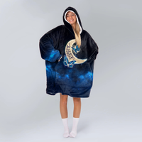 Load image into Gallery viewer, I Love You to the Moon and Back - Gifts for Daughter, Daughter Blanket Hoodie from Mom
