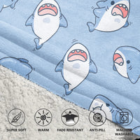 Load image into Gallery viewer, Cute Shark Blanket Hoodie
