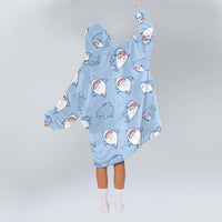 Load image into Gallery viewer, Cute Shark Blanket Hoodie
