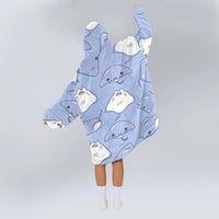 Load image into Gallery viewer, Cute Stingray Blanket Hoodie
