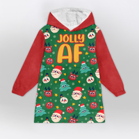 Load image into Gallery viewer, Jolly Santa Blanket Hoodie
