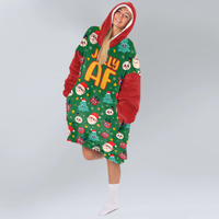 Load image into Gallery viewer, Jolly Santa Blanket Hoodie
