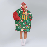 Load image into Gallery viewer, Jolly Santa Blanket Hoodie
