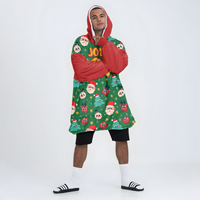 Load image into Gallery viewer, Jolly Santa Blanket Hoodie
