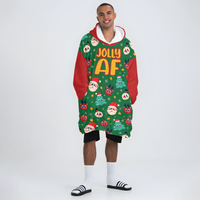 Load image into Gallery viewer, Jolly Santa Blanket Hoodie

