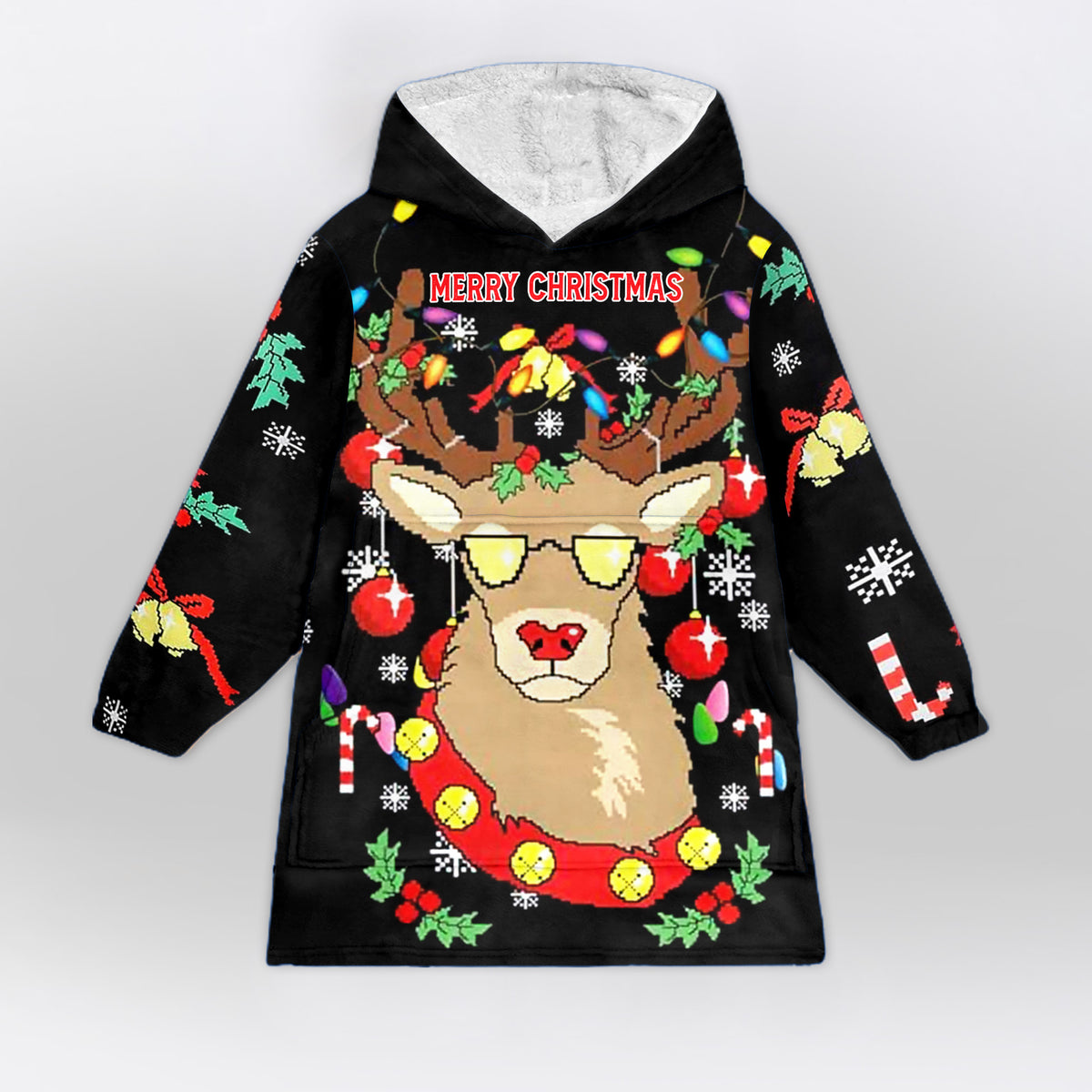 Merry Christmas Blanket Hoodie