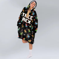 Load image into Gallery viewer, Tree Rex Blanket Hoodie
