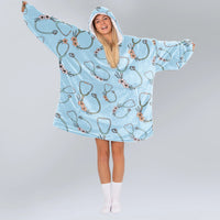 Load image into Gallery viewer, Floral Stethoscope Blanket Hoodie
