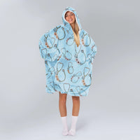 Load image into Gallery viewer, Floral Stethoscope Blanket Hoodie
