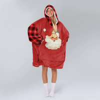 Load image into Gallery viewer, Retro Santa Blanket Hoodie
