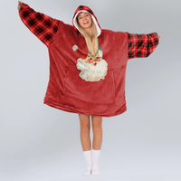 Load image into Gallery viewer, Retro Santa Blanket Hoodie
