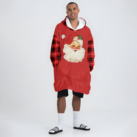 Load image into Gallery viewer, Retro Santa Blanket Hoodie
