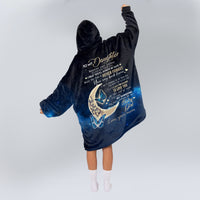 Load image into Gallery viewer, I Love You to the Moon and Back - Gifts for Daughter, Daughter Blanket Hoodie from Mom
