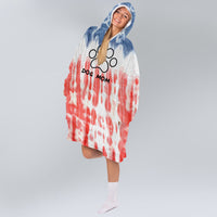 Load image into Gallery viewer, Americana Tie Dye - Dog Mom Wearable Blanket
