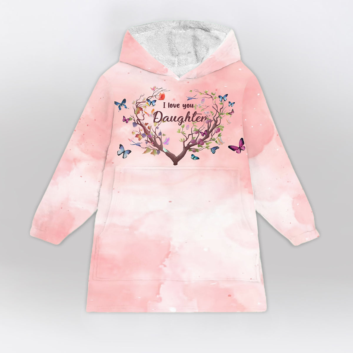 I Love You Daughter Tree - Gifts for Daughter, Daughter Blanket Hoodie from Mom