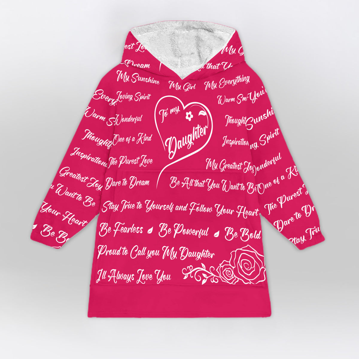 To My Daughter Blanket Hoodie