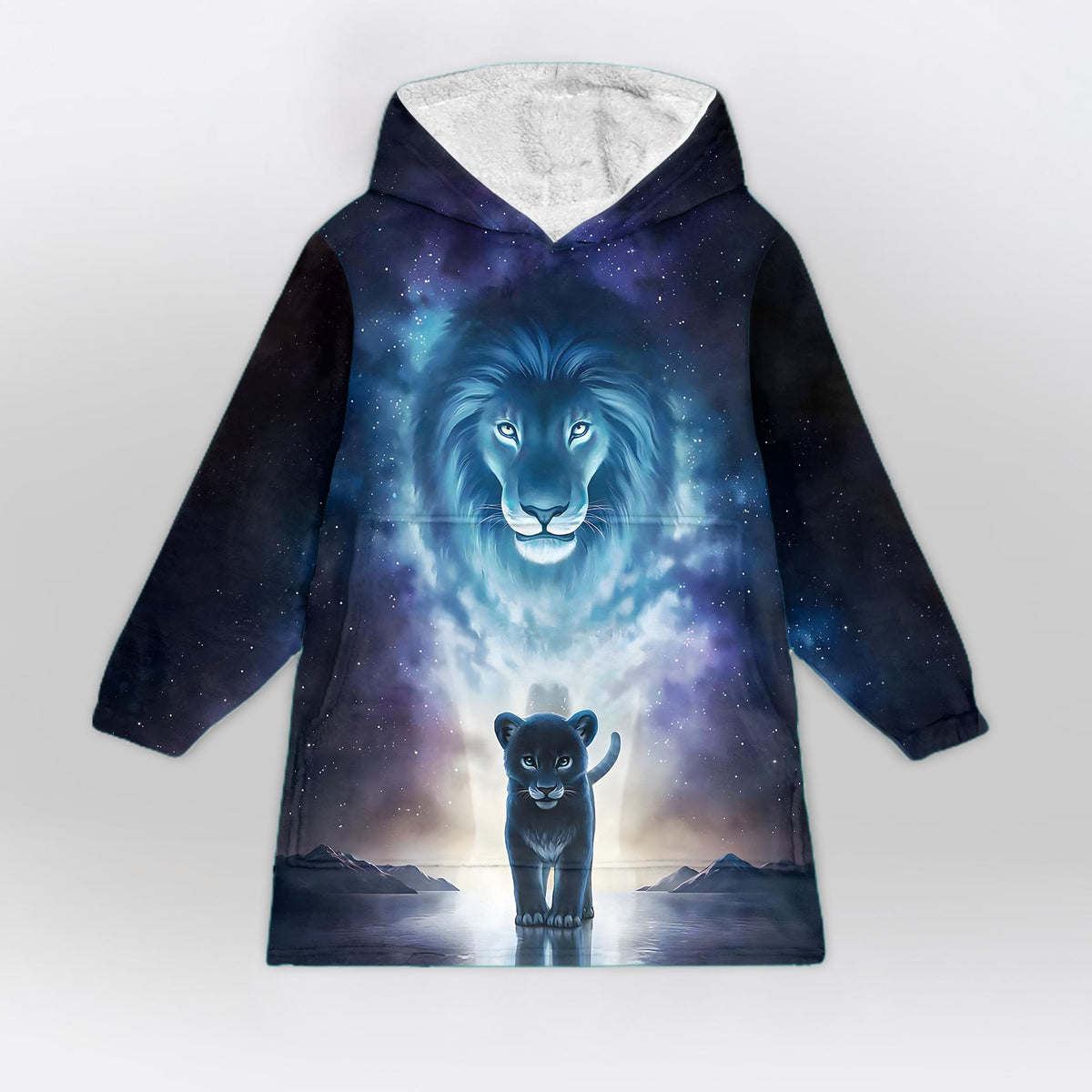 To My Daughter Lion Blanket Hoodie