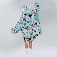 Load image into Gallery viewer, Woof Woof - Dog Mom Blanket Hoodie
