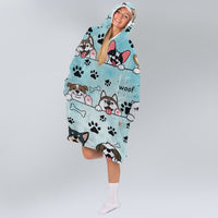Load image into Gallery viewer, Woof Woof - Dog Mom Blanket Hoodie
