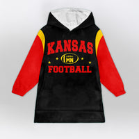 Load image into Gallery viewer, Kansas Football Blanket Hoodie
