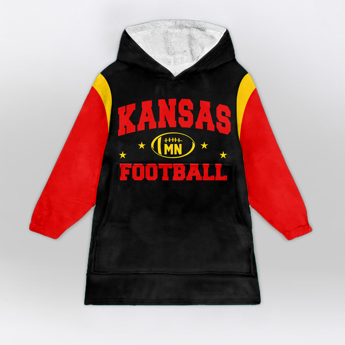 Kansas Football Blanket Hoodie