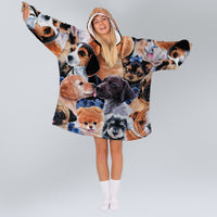Load image into Gallery viewer, Cute Dogs - Dog Mom Wearable Blanket
