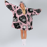 Load image into Gallery viewer, Ouija Pink - Cat Mom Blanket Hoodie
