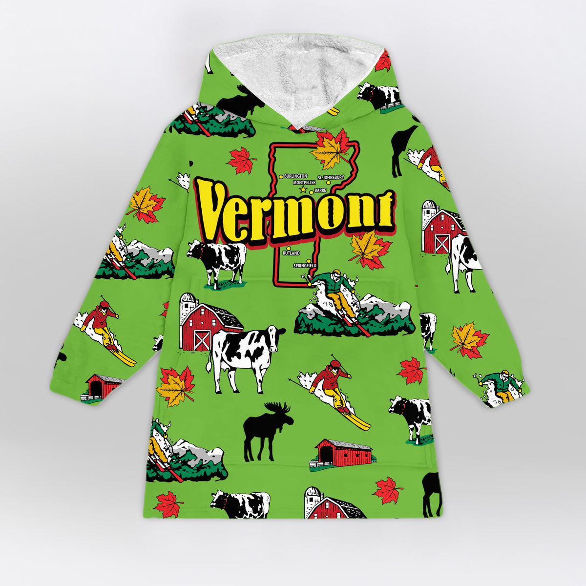 Vermont Green Blanket Hoodie