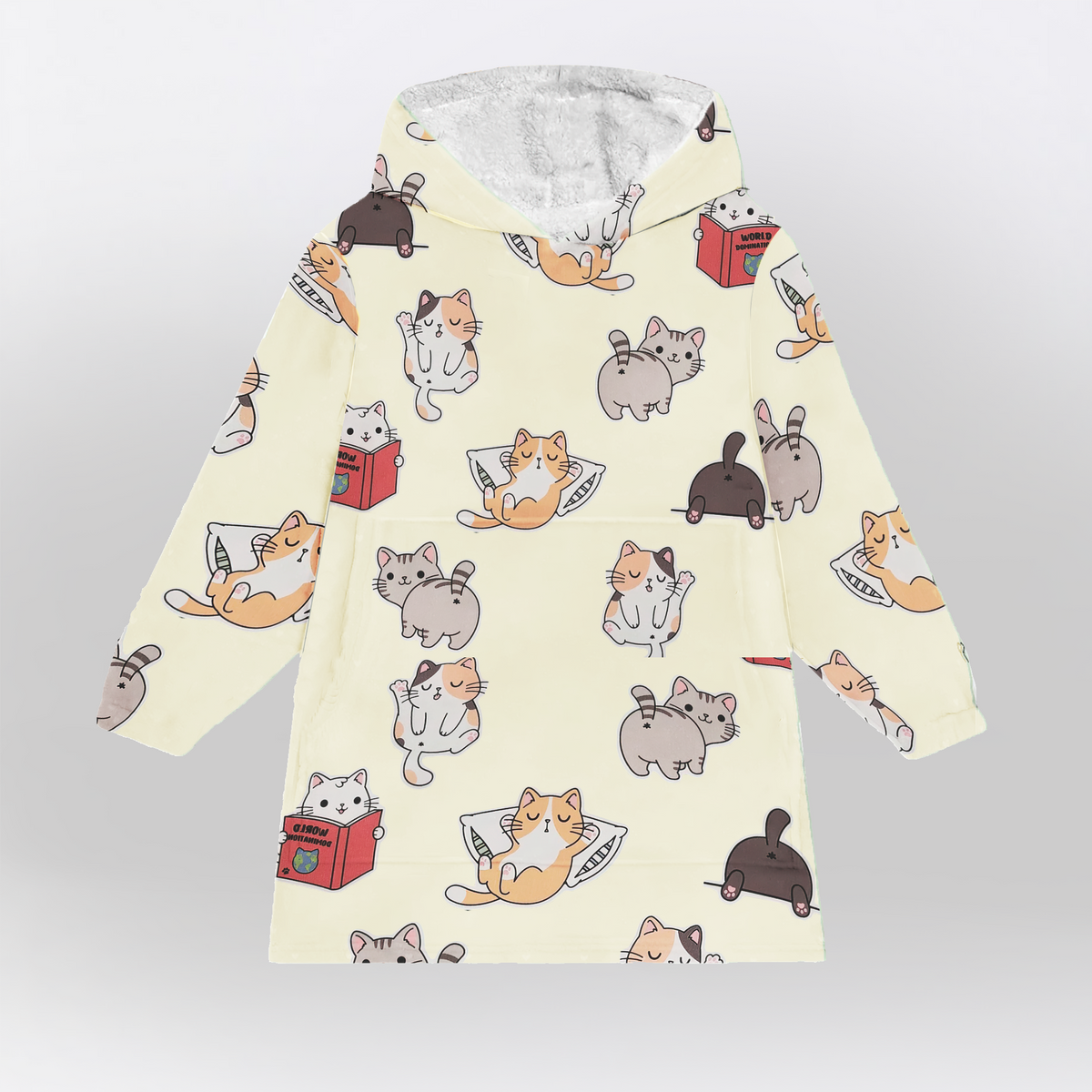 Cute Funny Cat Blanket Hoodie