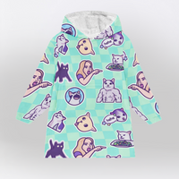Load image into Gallery viewer, Iconic Cat Memes Blanket Hoodie
