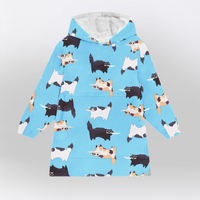 Load image into Gallery viewer, Danger Kitty Blanket Hoodie
