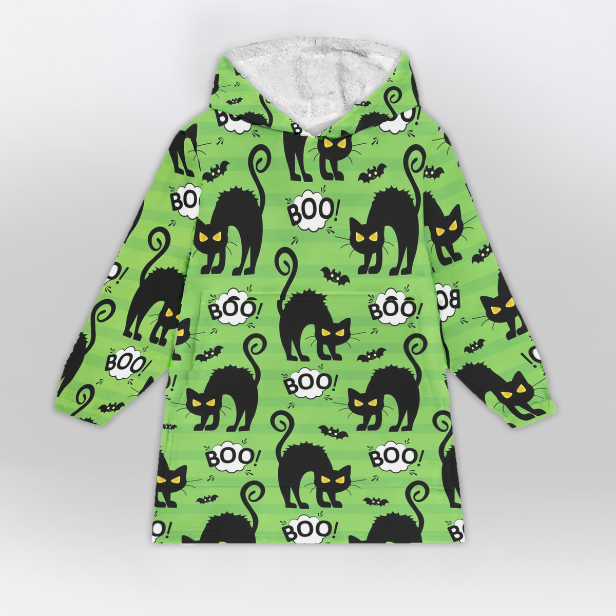 Angry Cat Blanket Hoodie