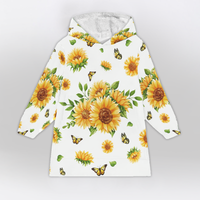 Load image into Gallery viewer, To My Daughter Sunflowers Blanket Hoodie
