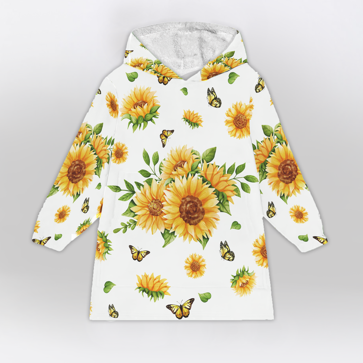 To My Daughter Sunflowers Blanket Hoodie