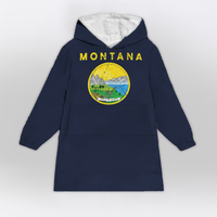 Load image into Gallery viewer, Montana Flag Blanket Hoodie

