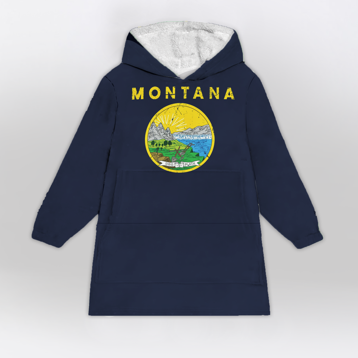 Montana Flag Blanket Hoodie