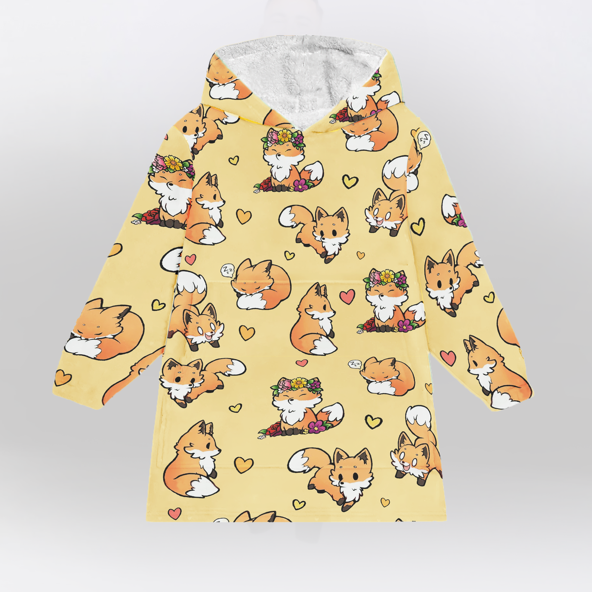 Red Fox Blanket Hoodie