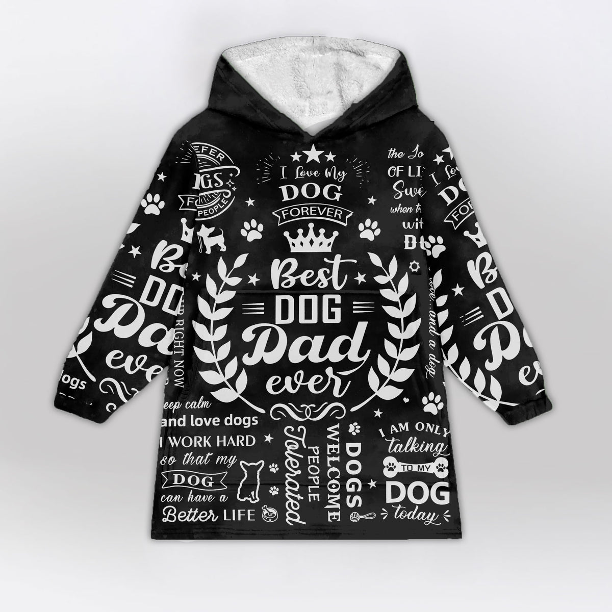 Best Dog Dad Ever Wearable Blanket