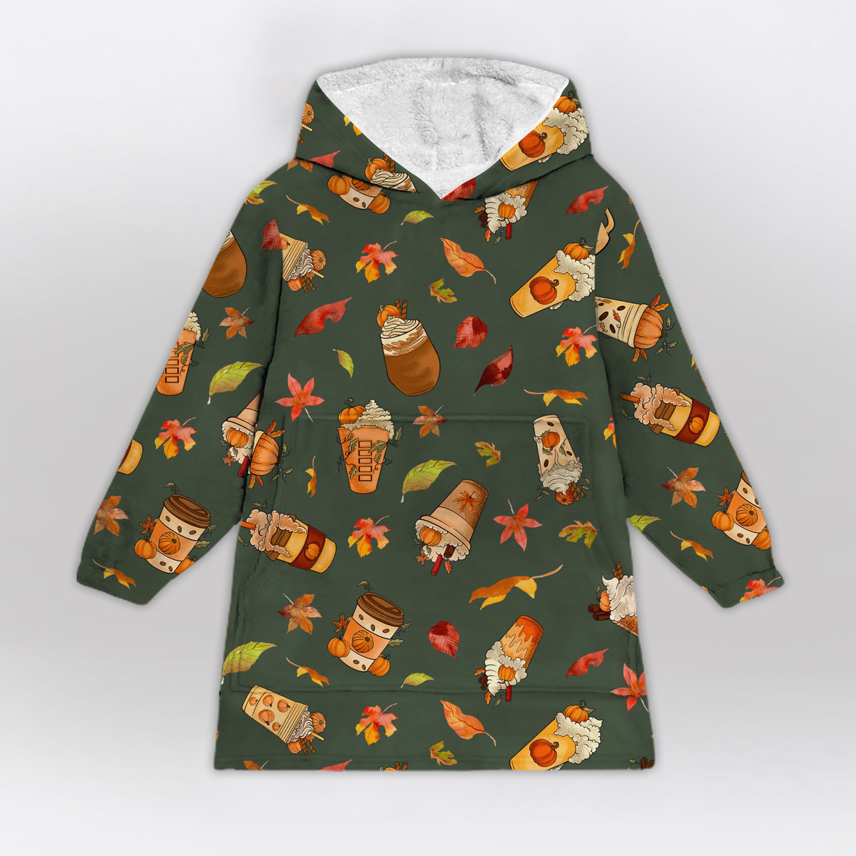 Fall Drinks Blanket Hoodie