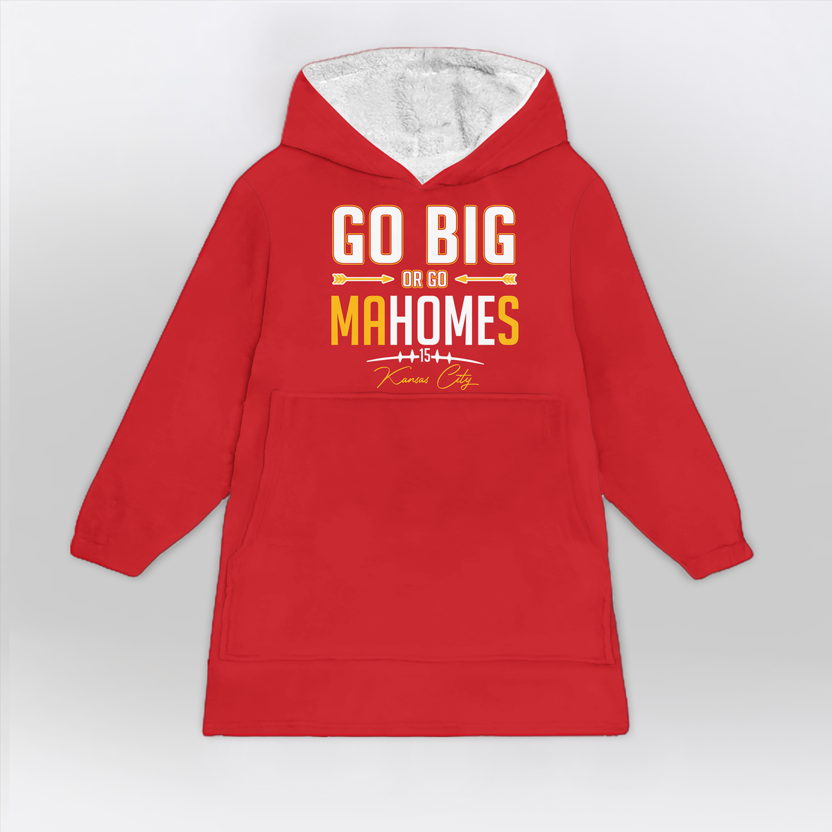 Go Big or Go MaHomes Blanket Hoodie