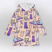 Load image into Gallery viewer, Iconic Cat Memes Blanket Hoodie
