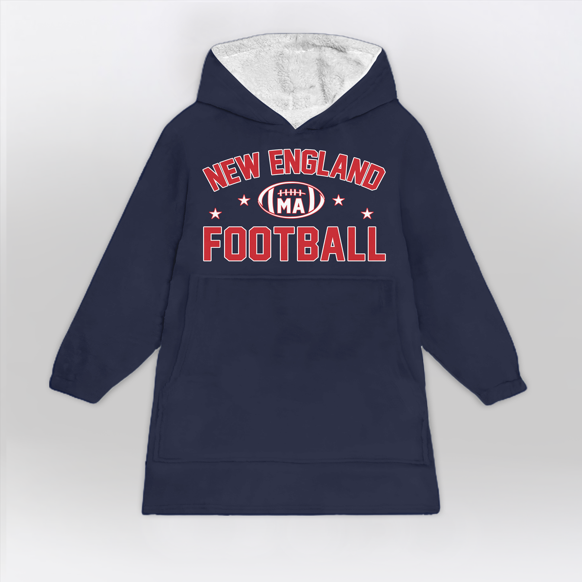 New England Football Blanket Hoodie